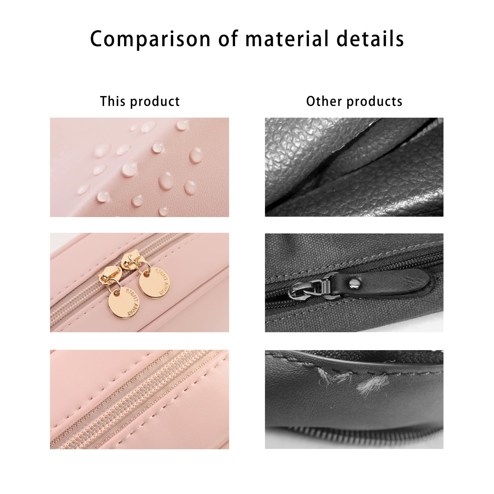RIGHT AWAY pink makeup bag skincare clutch option for cosmetics.