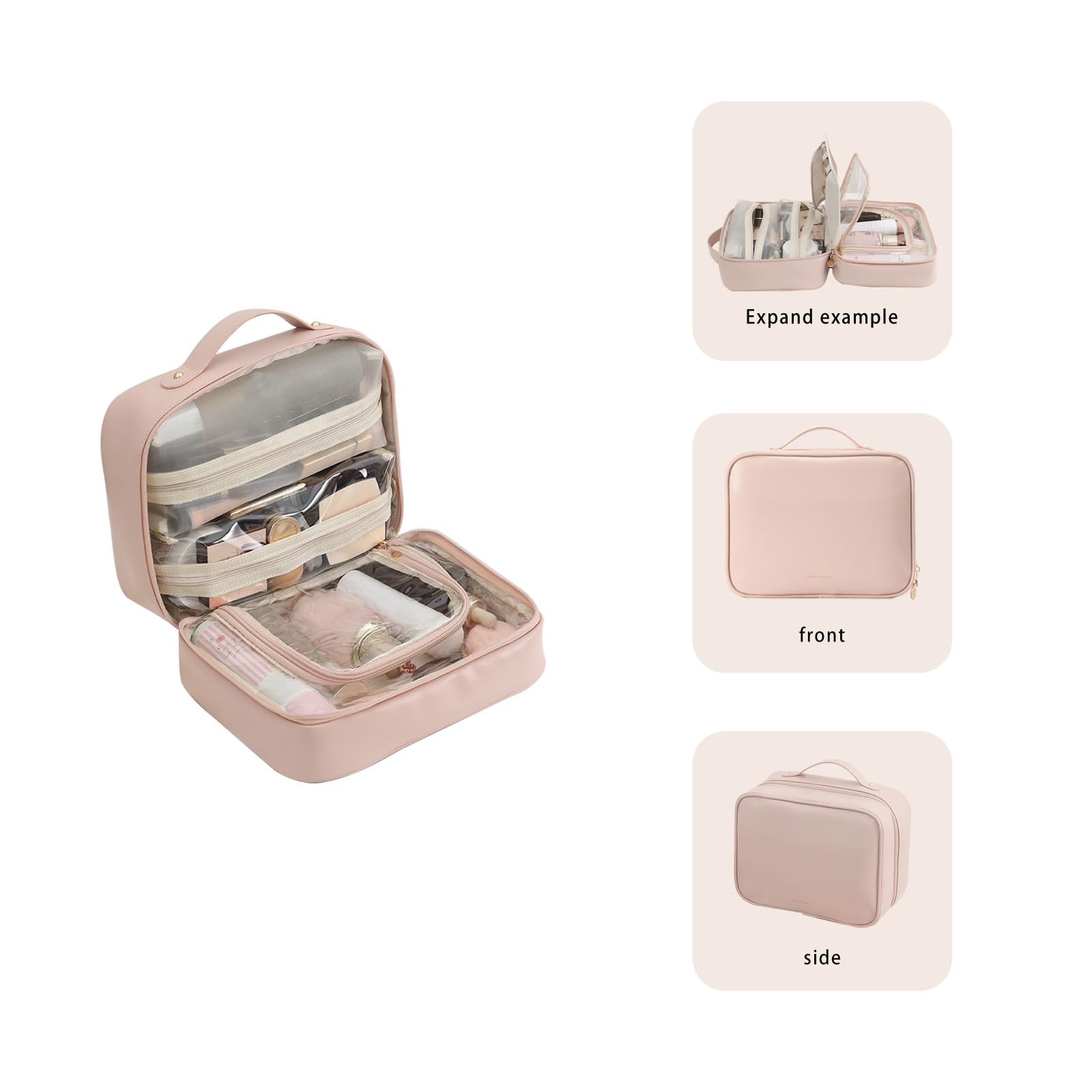 Right Away travel toiletry bag minimalist design — stylish, simple carry with secure zippers.