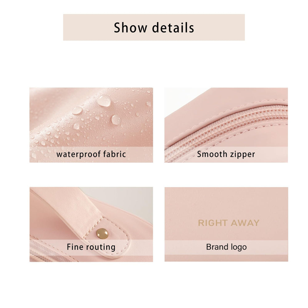 Right Away travel toiletry bag removable dividers — customizable space for skincare and makeup.