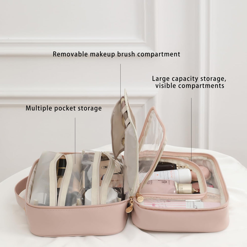 Right Away travel toiletry bag top handle — easy carrying on trips and gym visits.