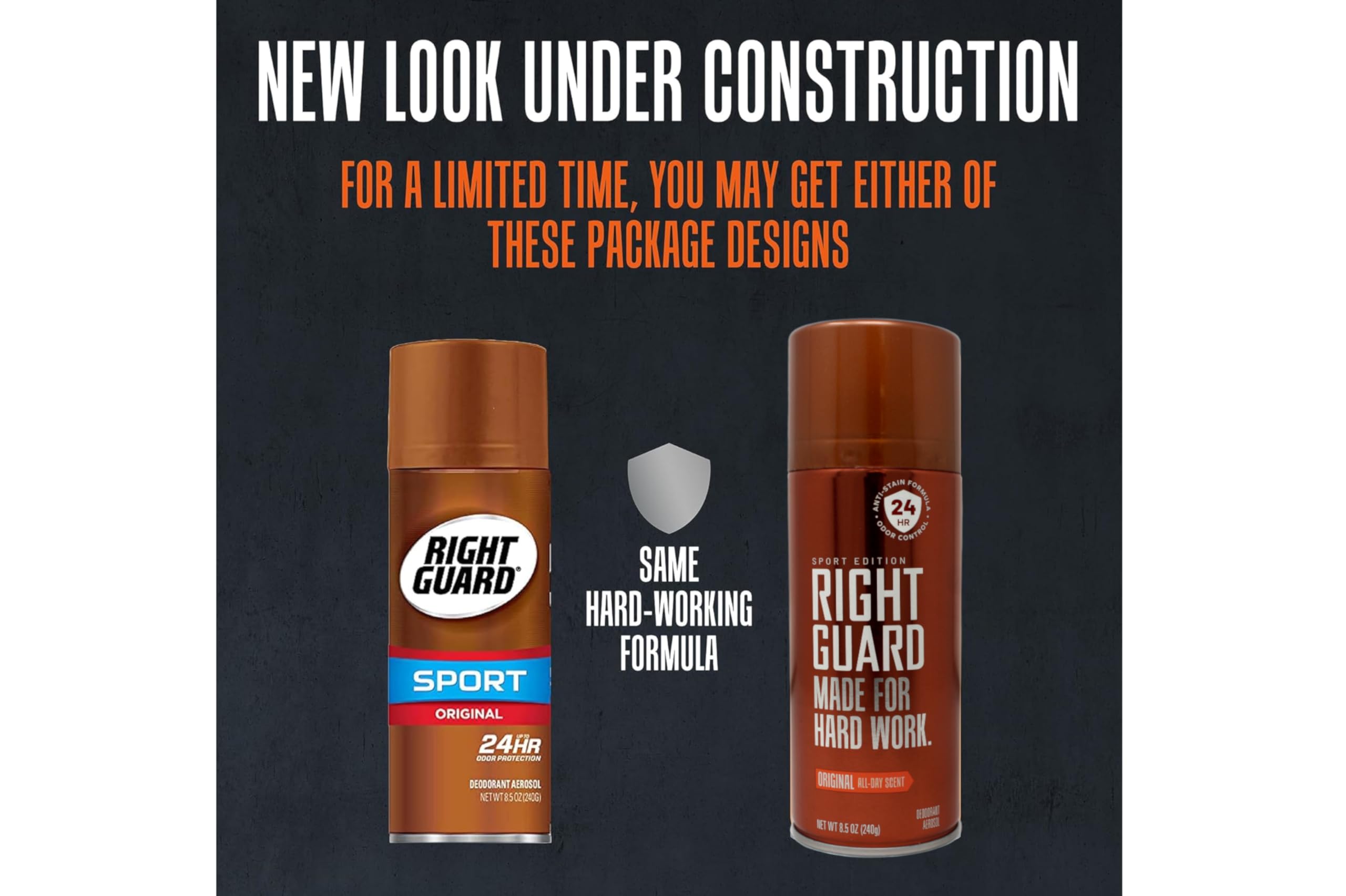 Right Guard Original anti-stain formula assures clear application on fabrics.