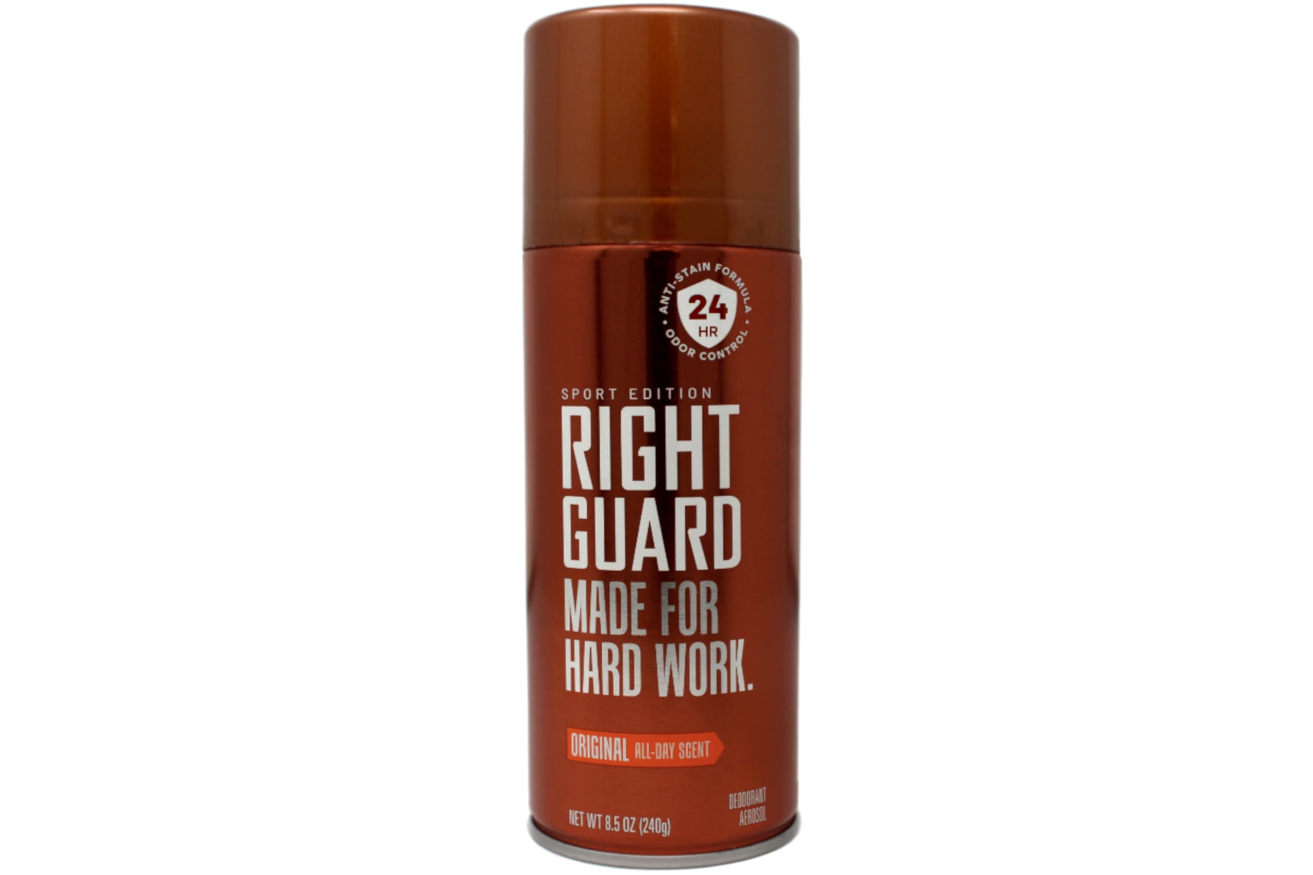 Right Guard Original bottle front shows original scent and design for daily wear.