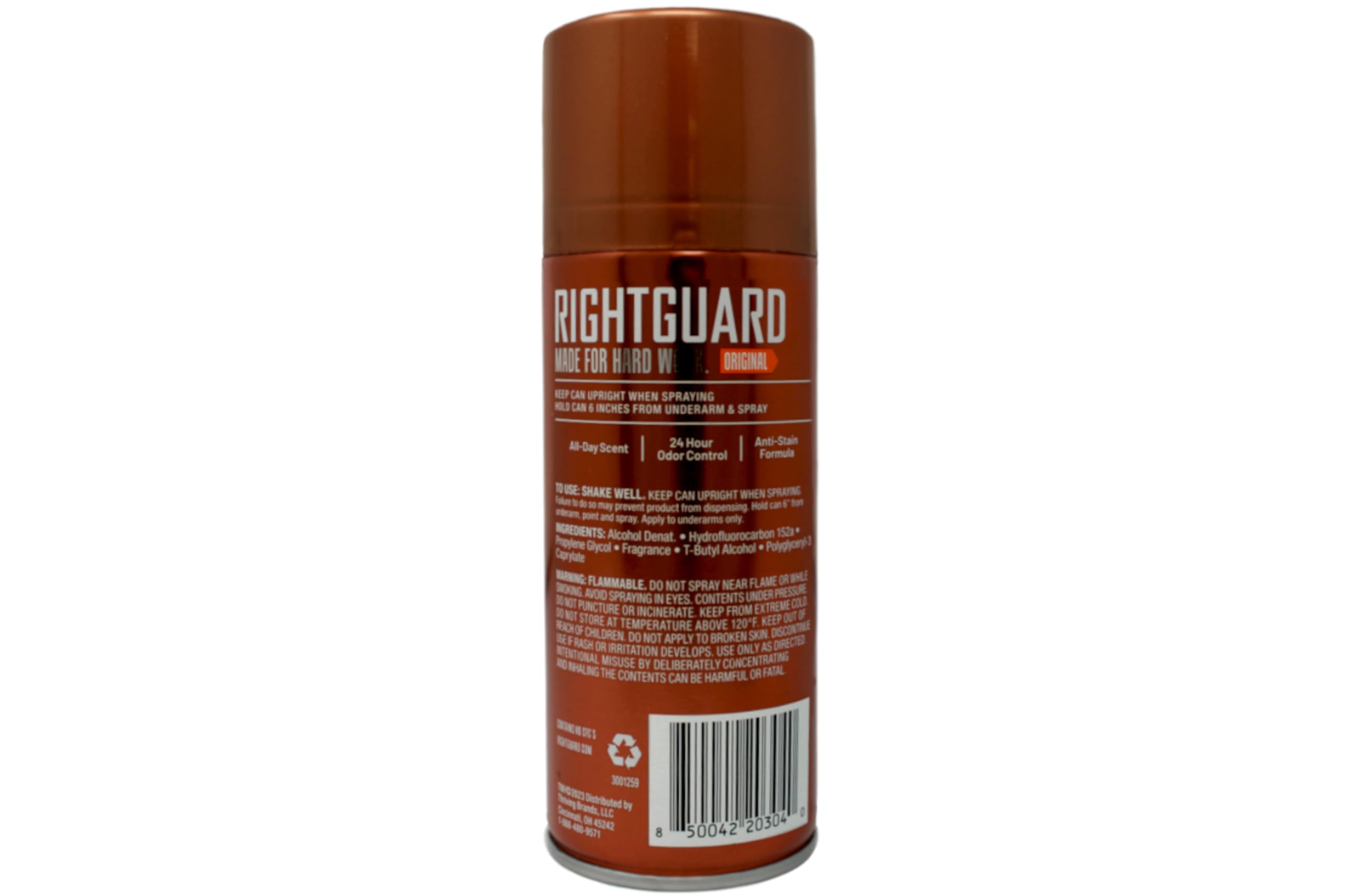 Right Guard Sport Deodorant original aerosol in gym bag ready for workouts.