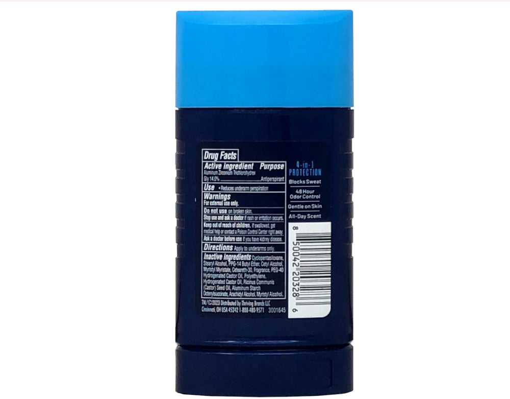 Right Guard Sport Fresh Invisible Solid dry-skin test shows skin-friendly formula.