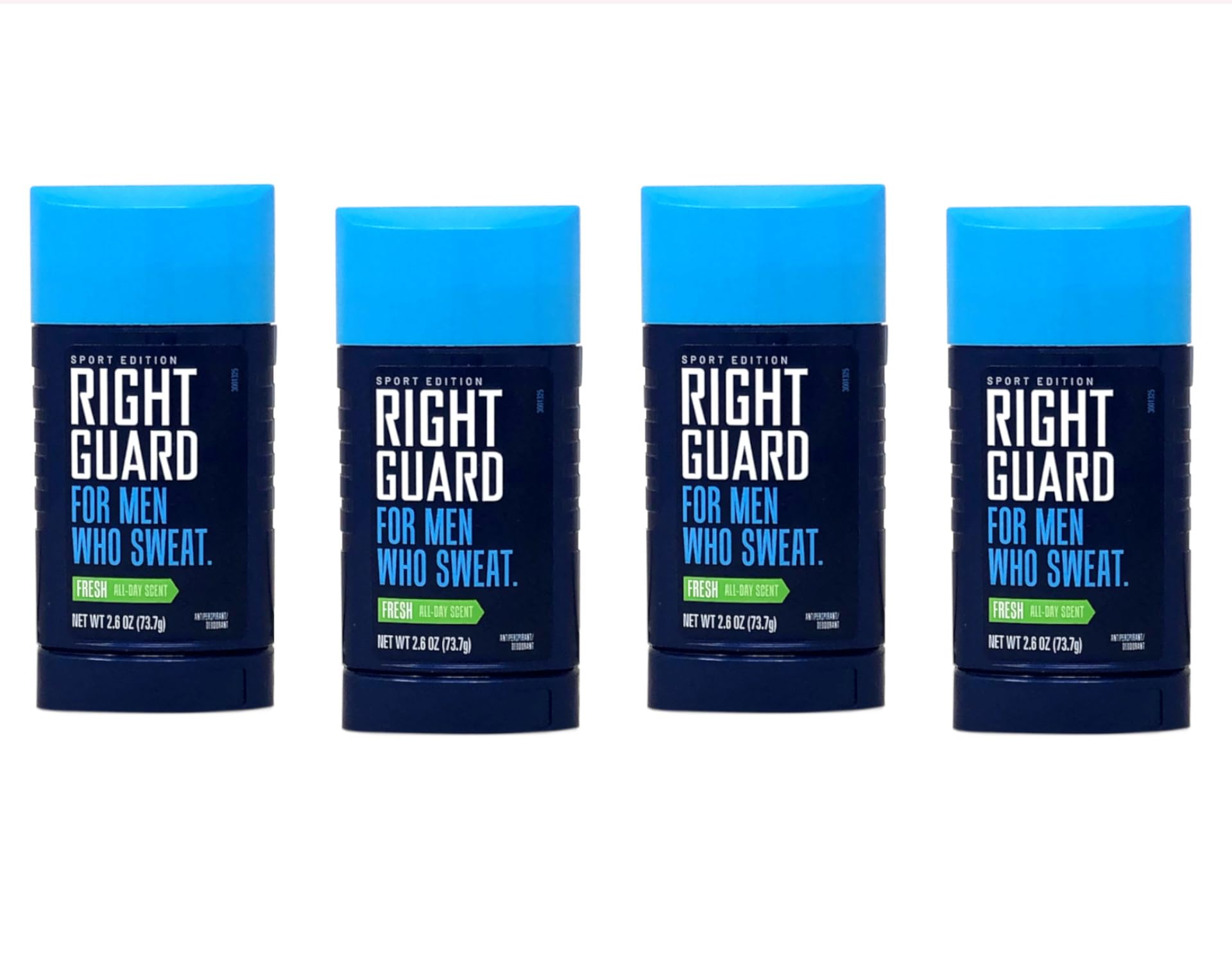 Right Guard Sport Fresh Invisible Solid label closeup emphasizes brand reliability and clean design.