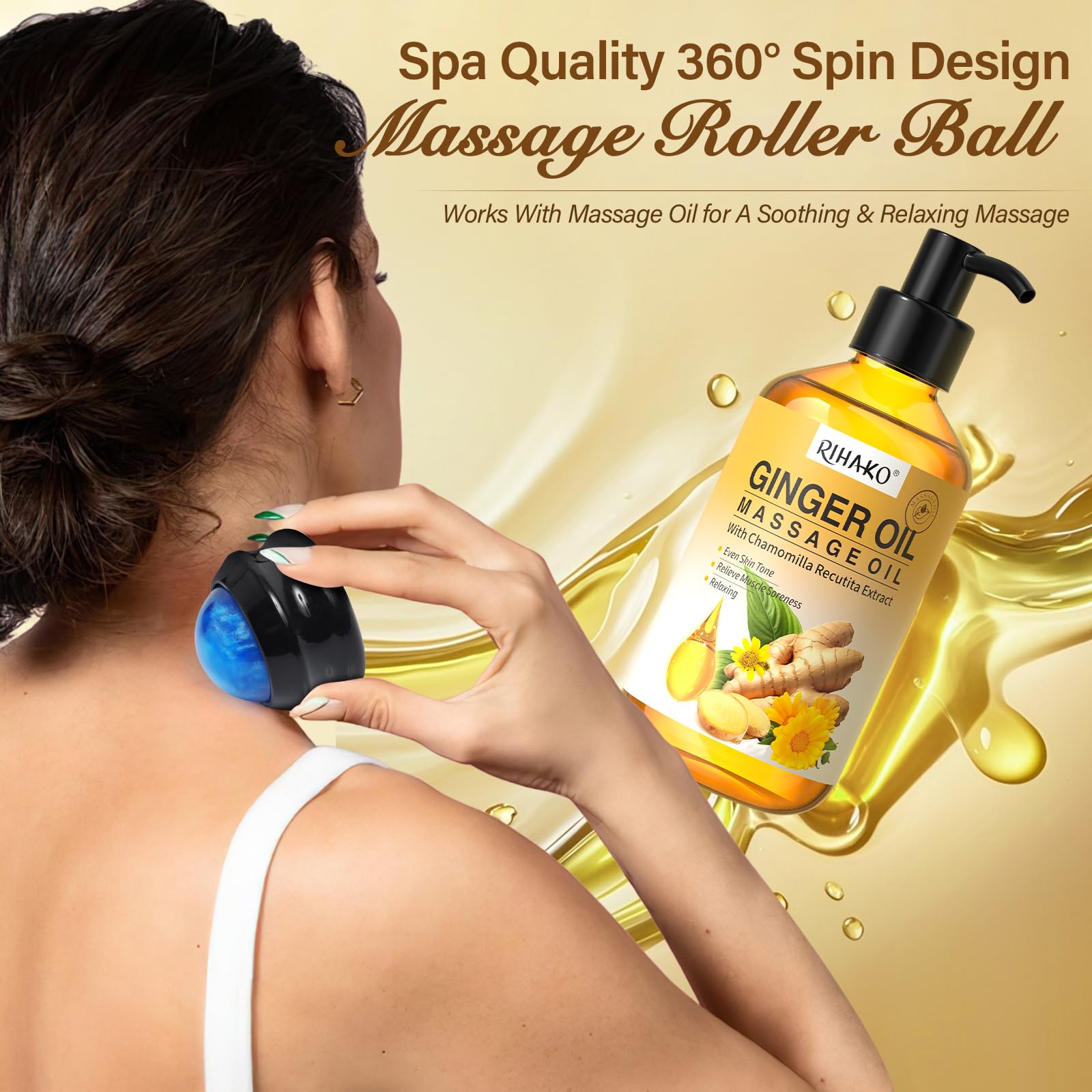 RIHAKO 3pack gift-set image showcasing premium spa gift