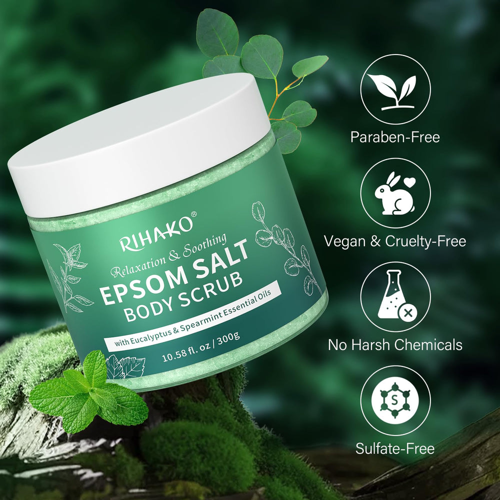 RIHAKO Eucalyptus and Mint aroma evokes stress-relief aromatherapy ritual.