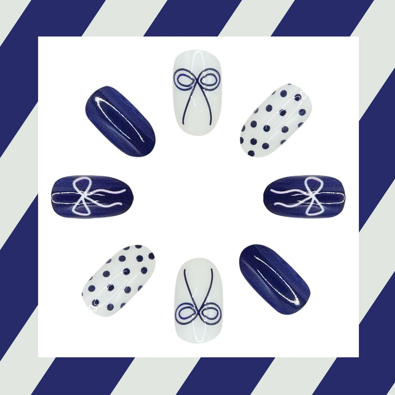 RIICFDD almond press-on nails with 12 sizes for a precise fit