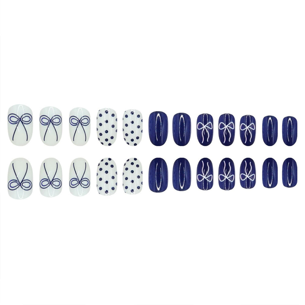 RIICFDD almond nails pack includes jelly glue for quick at-home art
