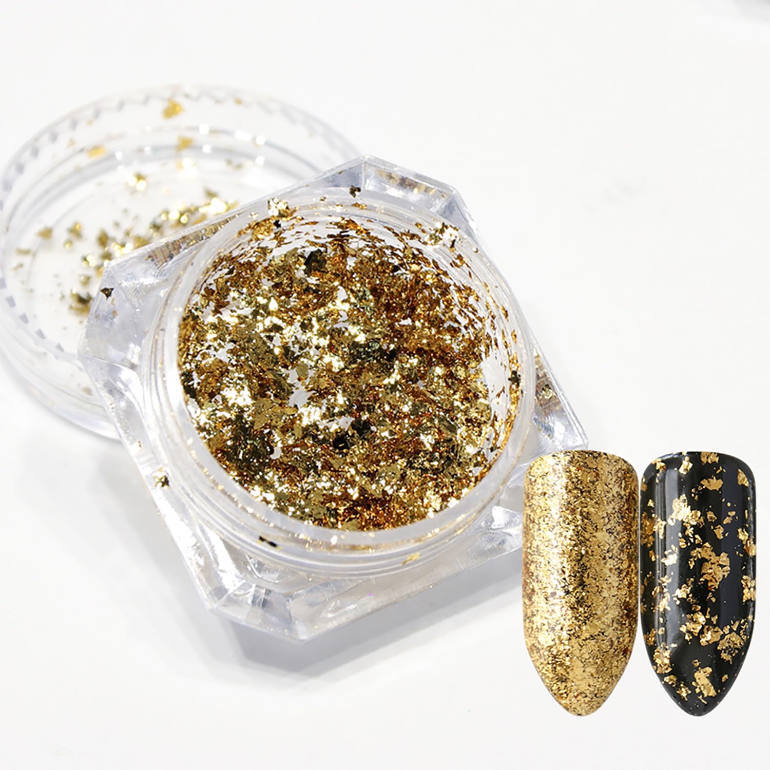 RIICFDD foil application on nails showing easy step-by-step sparkle