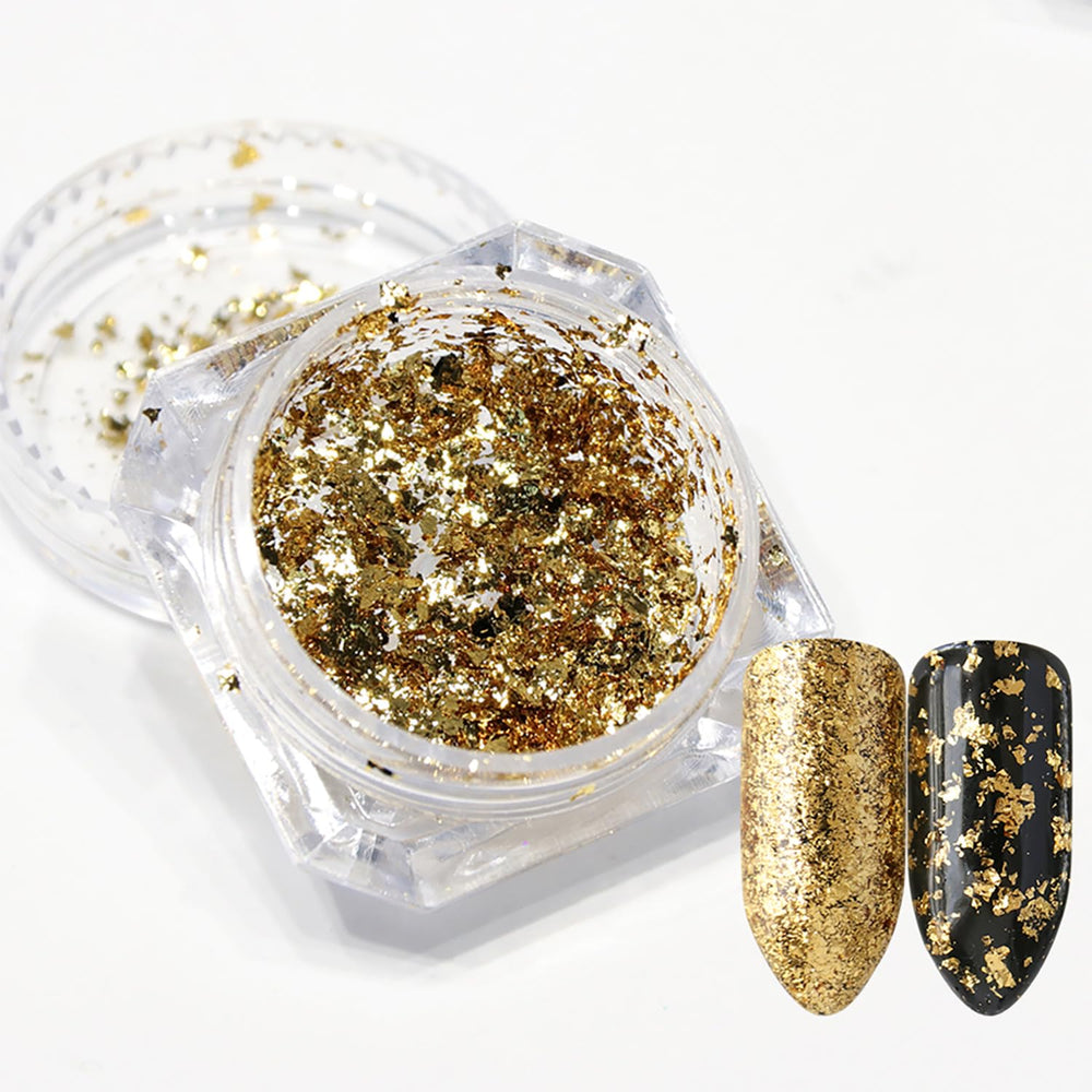 RIICFDD foil application on nails showing easy step-by-step sparkle