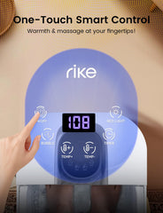 RIKE foot spa heat-control panel shown for precise temperature
