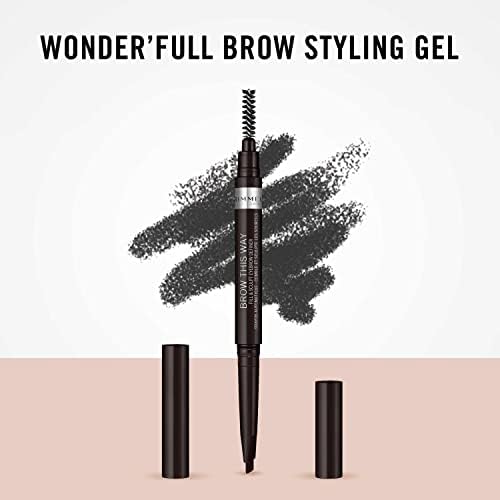 Rimmel Brow This Way brow blending into skin for natural finish.