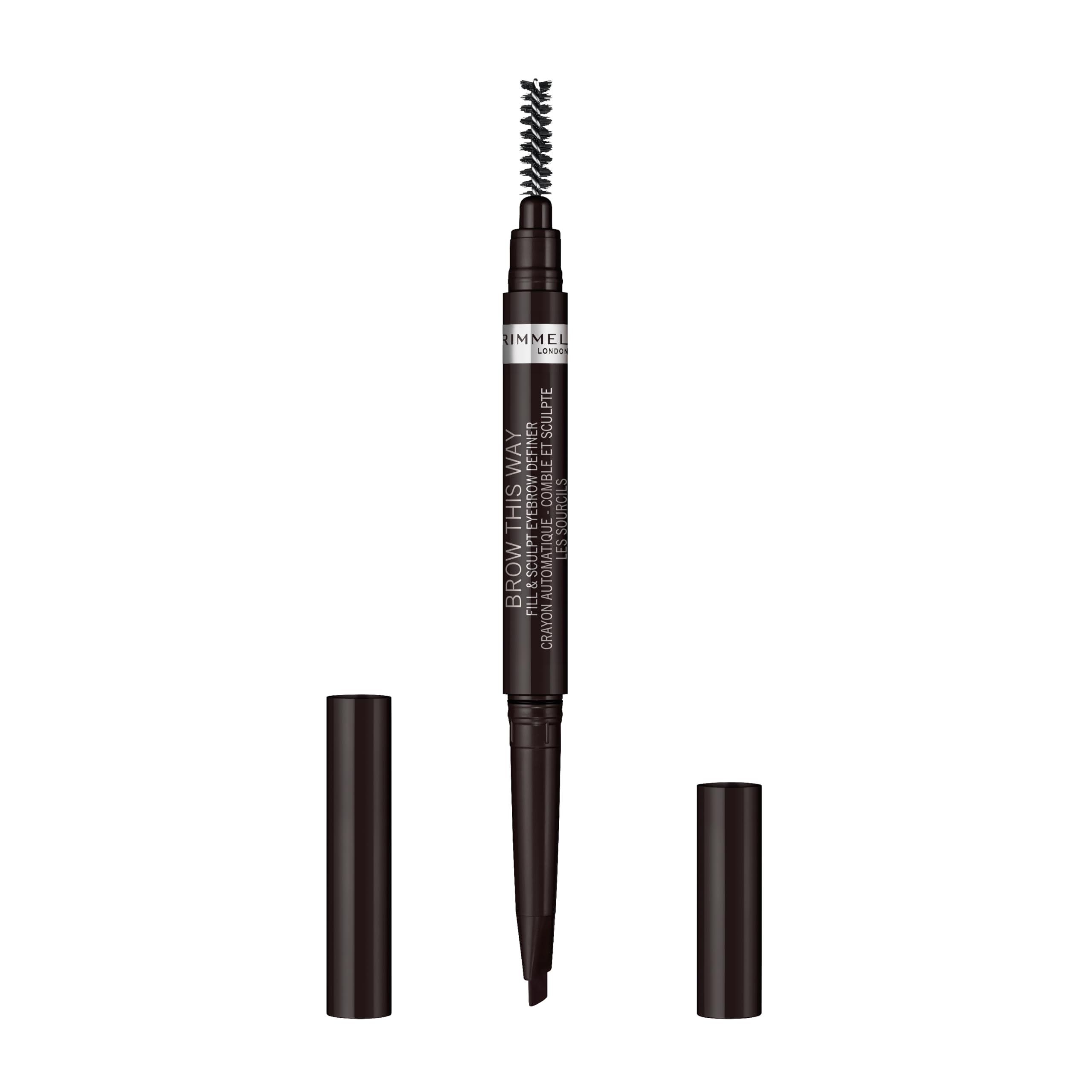 Rimmel Brow This Way shimmer shade applied for brow bone highlight and glow.