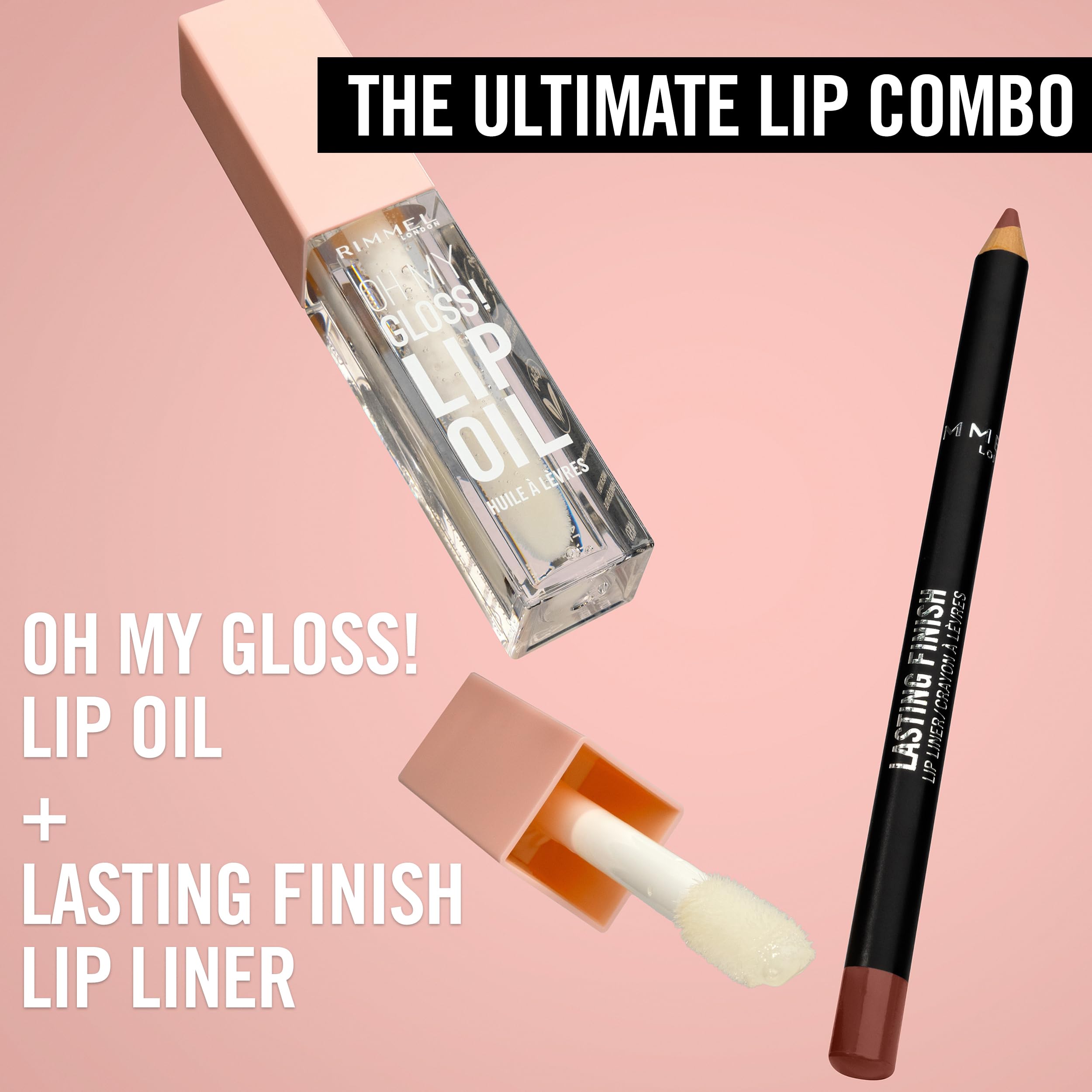 Perfecto para combinar con otros labiales de Rimmel en tono Rosa Atardecer.