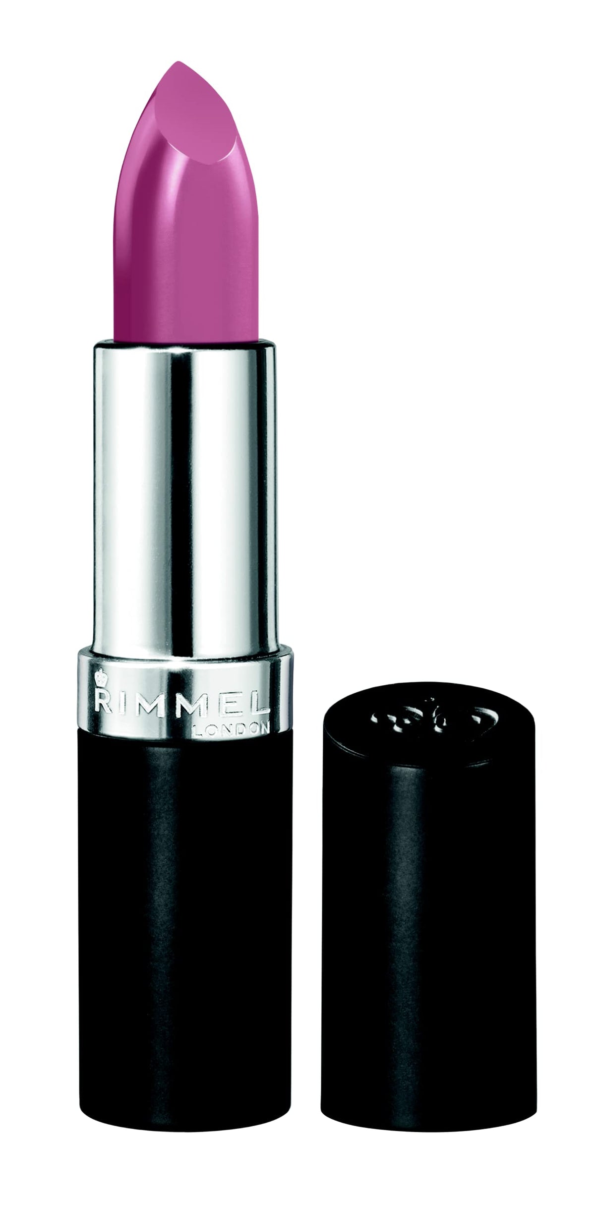 Rimmel Lasting Finish Lipstick Soft Hearted swatch showing vibrant color with long-lasting wear