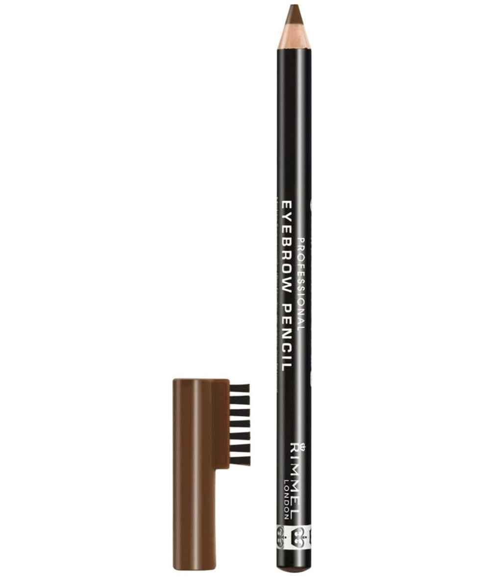 Rimmel London eyebrow pencil hazel 2pk on brows after use demonstrates refined arch
