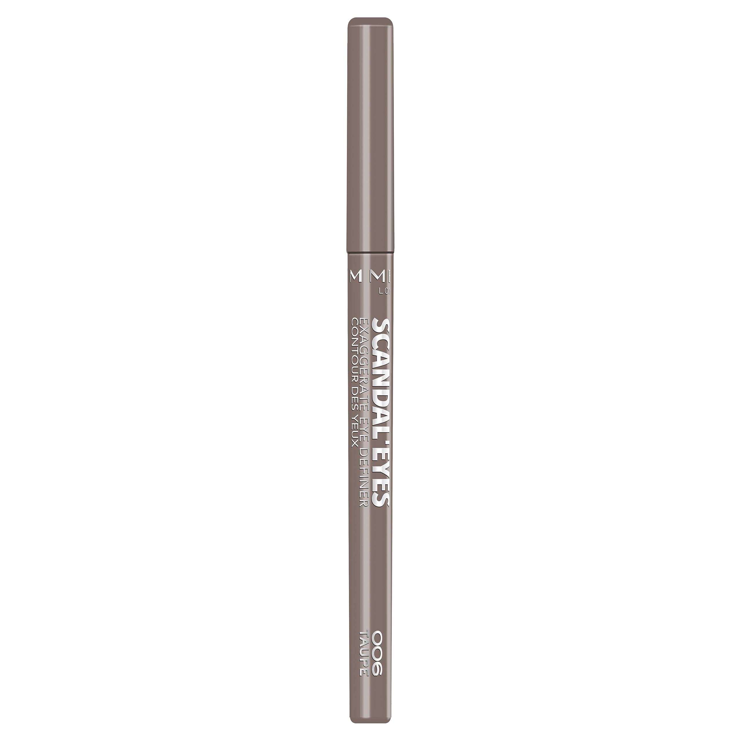 Rimmel Scandaleyes Exaggerate Eye Definer Taupe 006 creates bold, long-wearing lines for all-day definition.