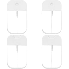 Rimoev clear spray bottles 4-pack front view, travel-ready storage for perfumes and sanitizers.
