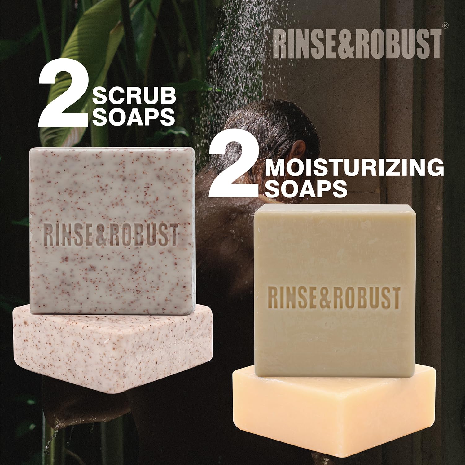 Rinse & Robust green tea oatmeal bar closeup for a soothing, refreshed cleanse