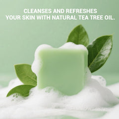 Rinse & Robust Tea Tree Soap Bar foamy lather ready for face body or beard care