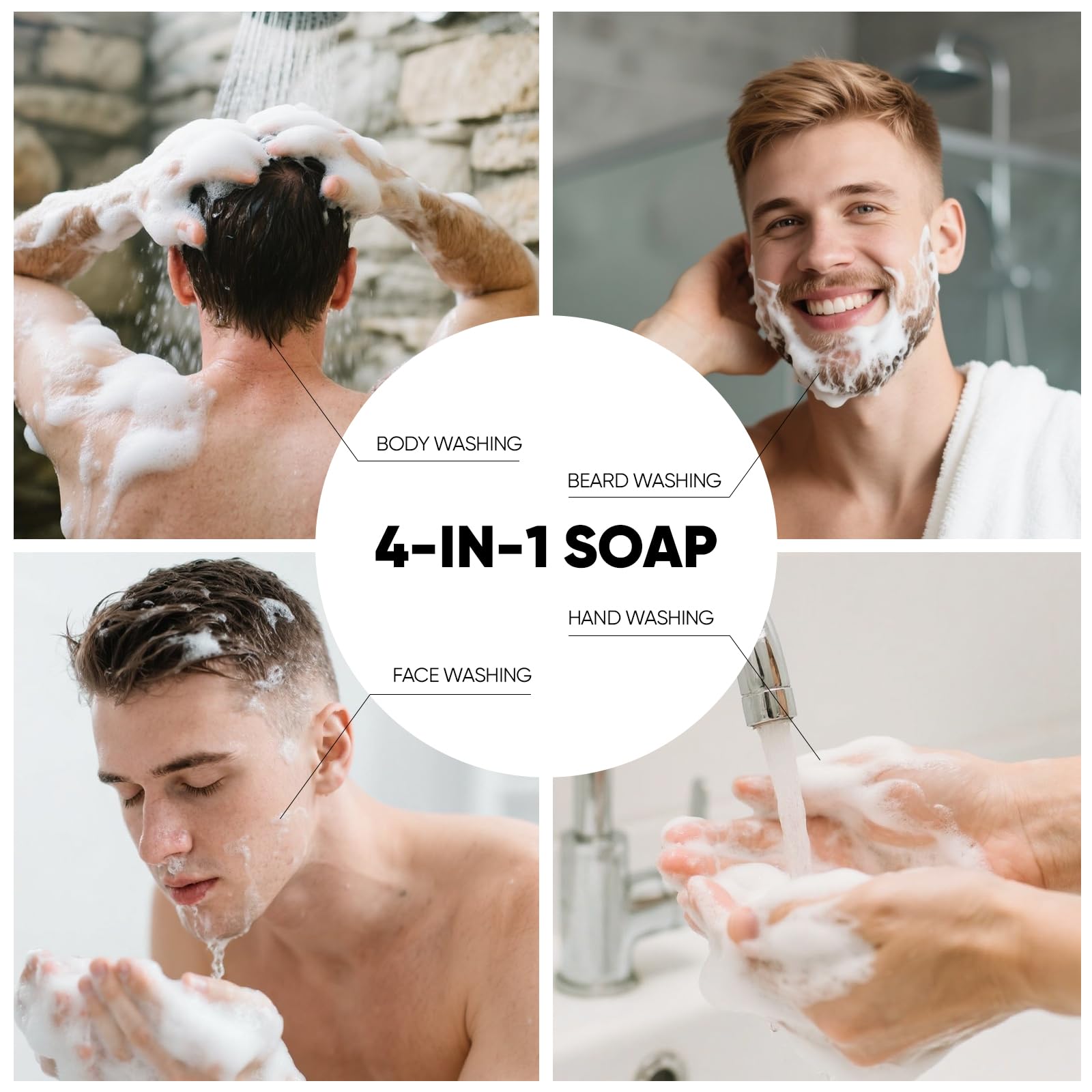 Rinse & Robust Soap Bar with shea butter delivering smooth hydrated skin after wash