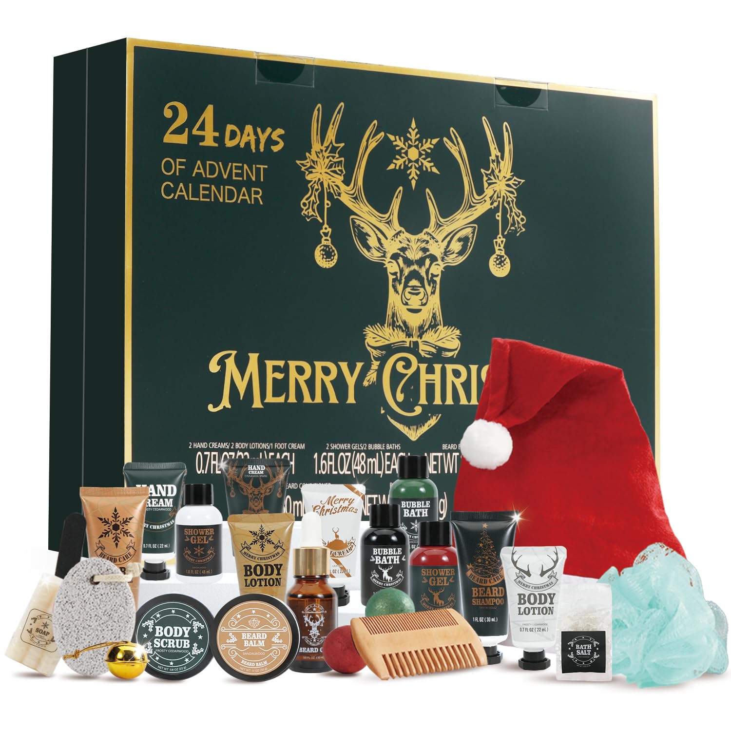 Rinse & Robust Advent Calendar box showcasing 24 days of grooming inspiration for men.