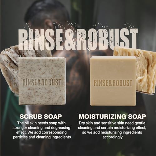 Rinse & Robust kraft-box packaging with hand-painted designs ideal for gifting