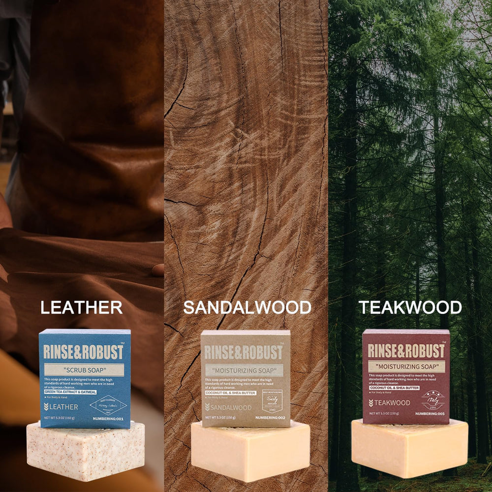 Rinse & Robust kraft packaging emphasizes natural, thoughtful presentation.