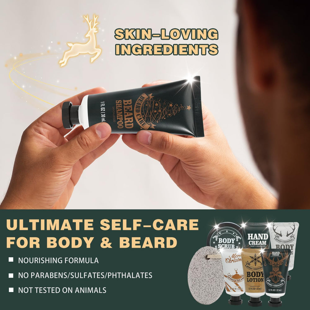 Rinse & Robust men's grooming set image highlighting beard care essentials for daily routines.