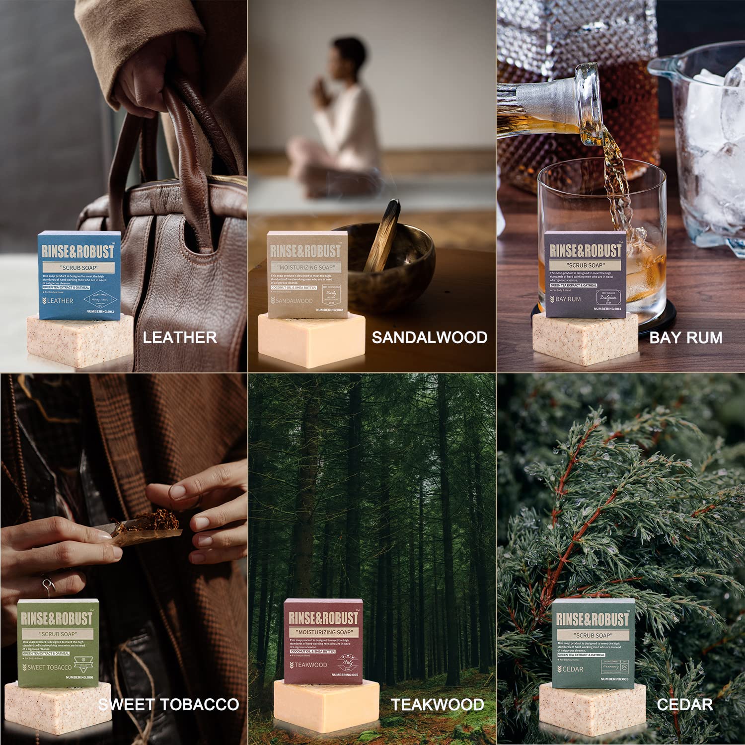 Rinse & Robust walnut-exfoliating particles bar exfoliates skin for smoother feel