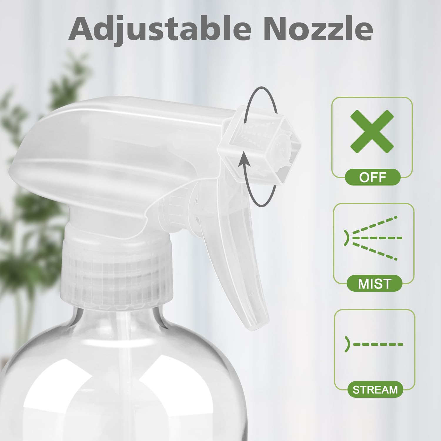 Rionisor refillable 16oz bottle reduces waste with easy filling and secure cap.