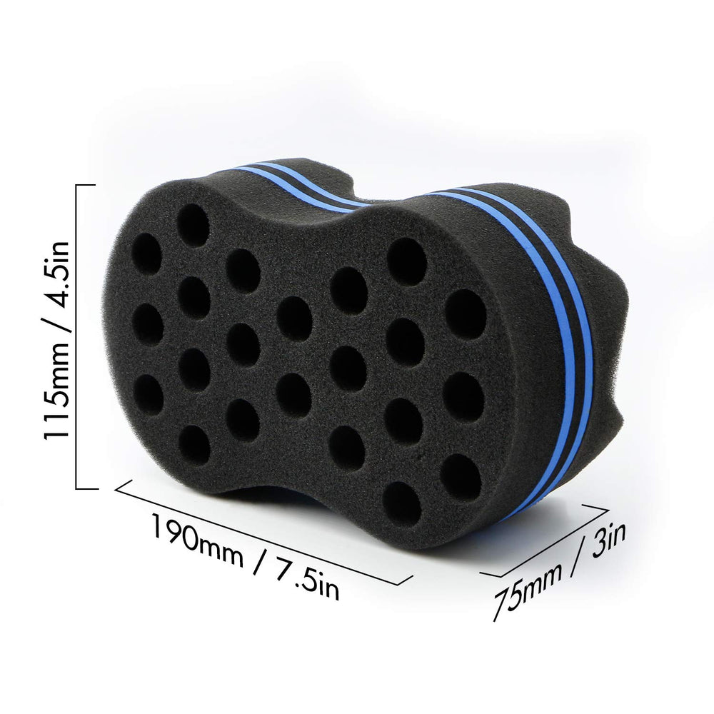 RioRand hair sponge magic barber twist brush-02 compact tool for salon-style curls.