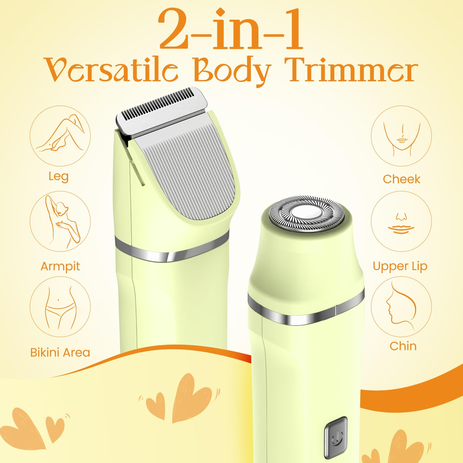 Risina Bikini Shaver ceramic blade provides gentle, skin-friendly trimming.