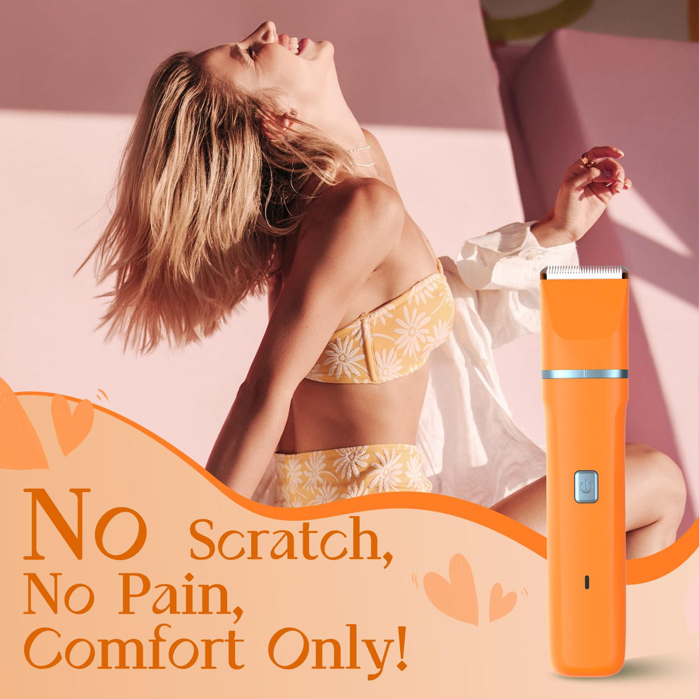 Risina dual-head trimmer shown for face and bikini use