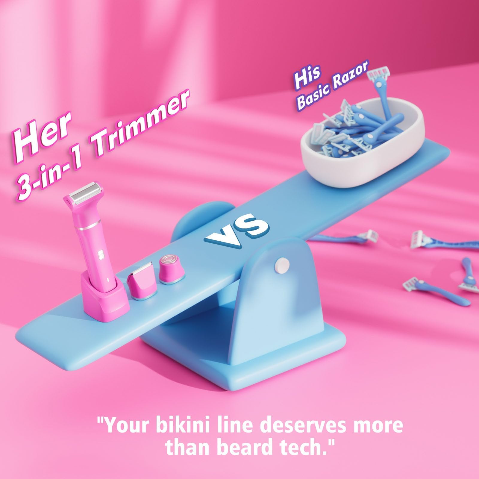Risina razor features IPX7 waterproofing for travel and gym readiness.
