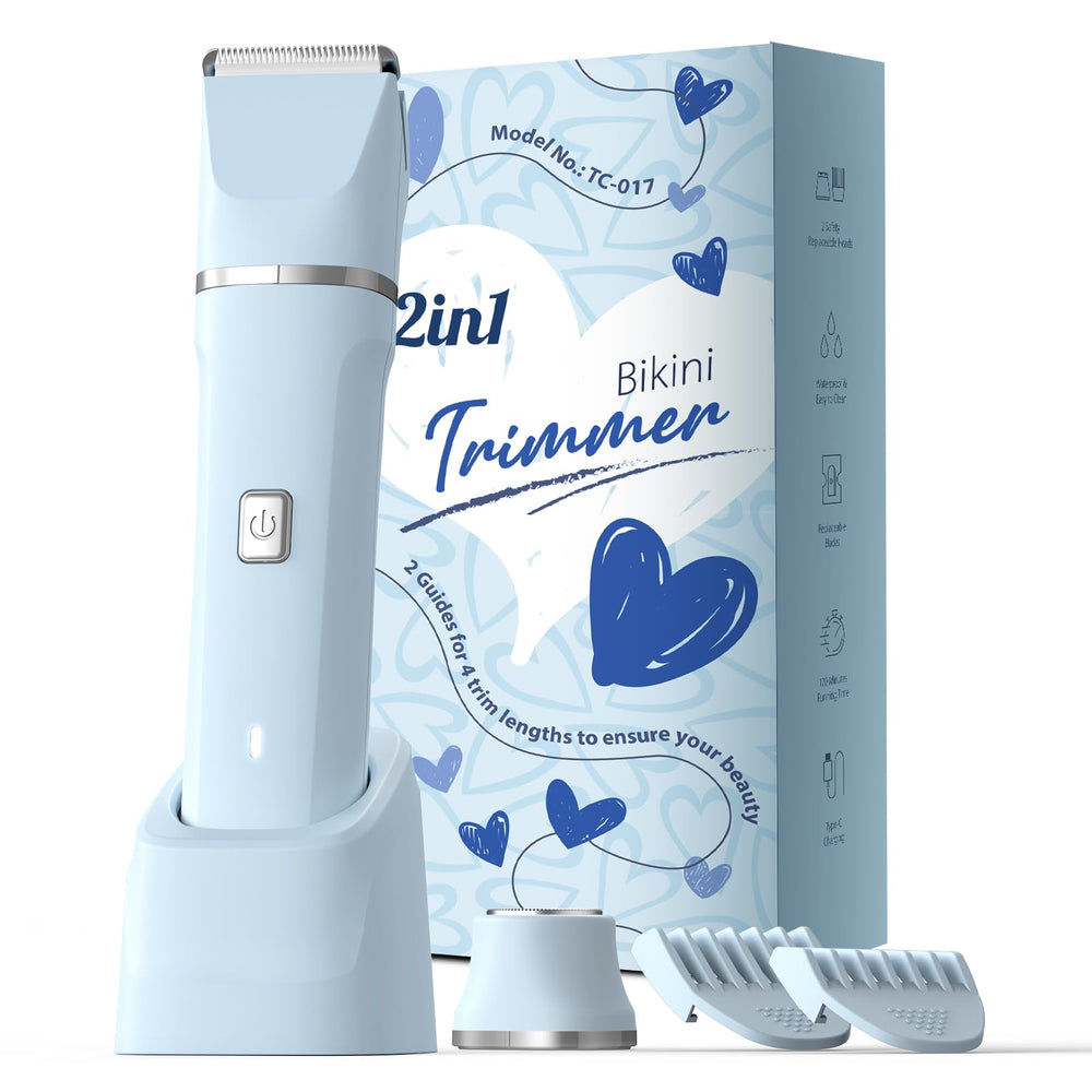 Risina shaver blue gift-packaging highlighting a thoughtful self-care gift