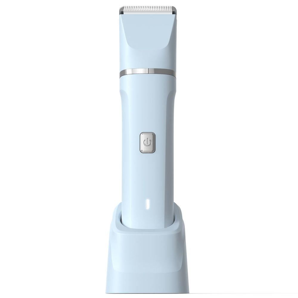 Risina electric shaver for women blue handle angle for precise body trimming
