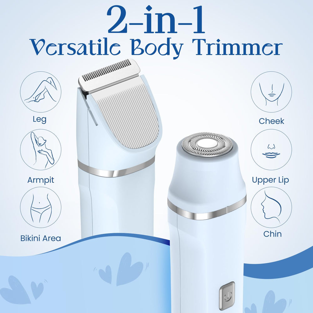Risina electric shaver blue IPX7 waterproof seals for reliable showers