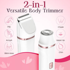 Risina hypoallergenic-ceramic-blades glide over sensitive skin with minimal tugging.