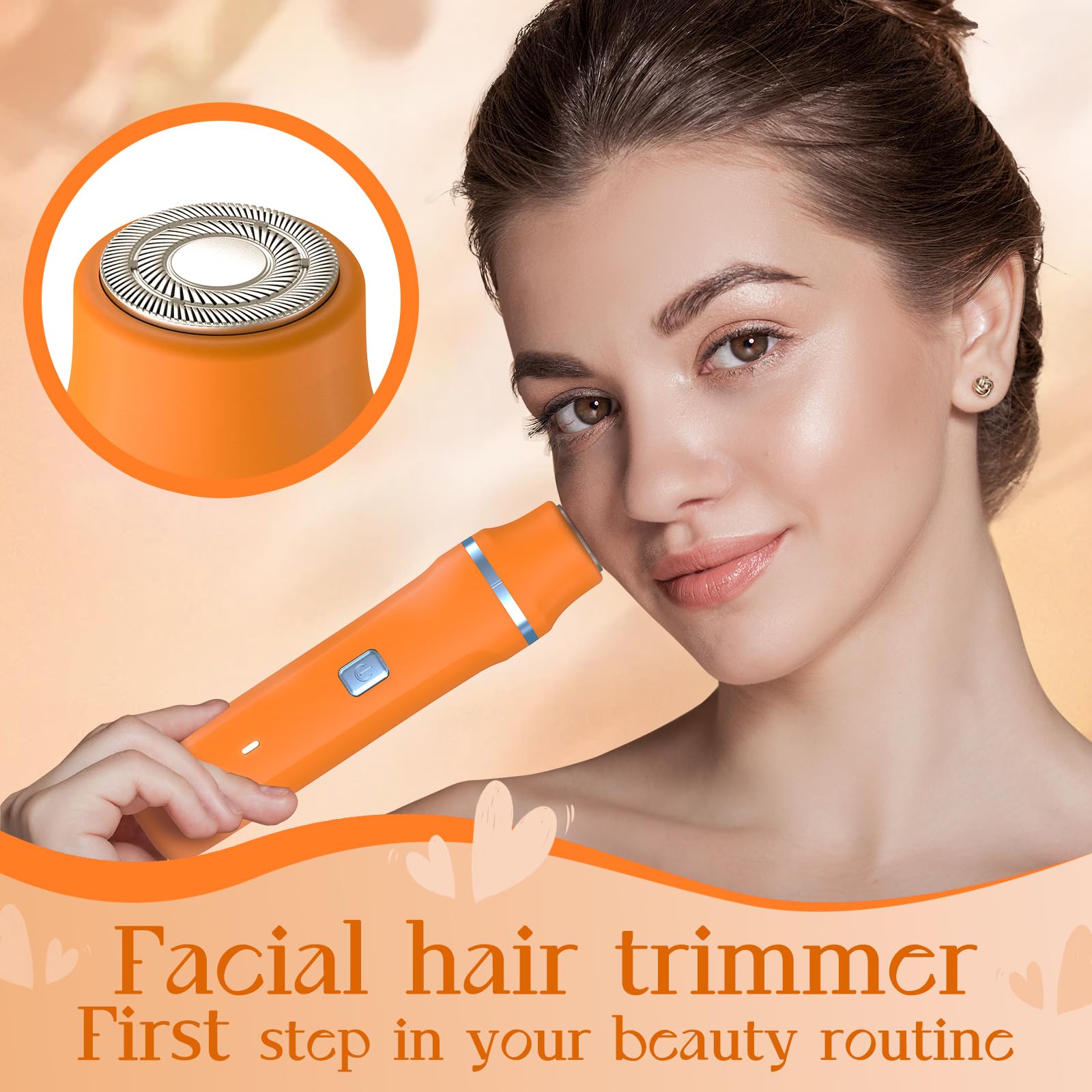Risina rounded-edges skin-safe-trimmer in hand