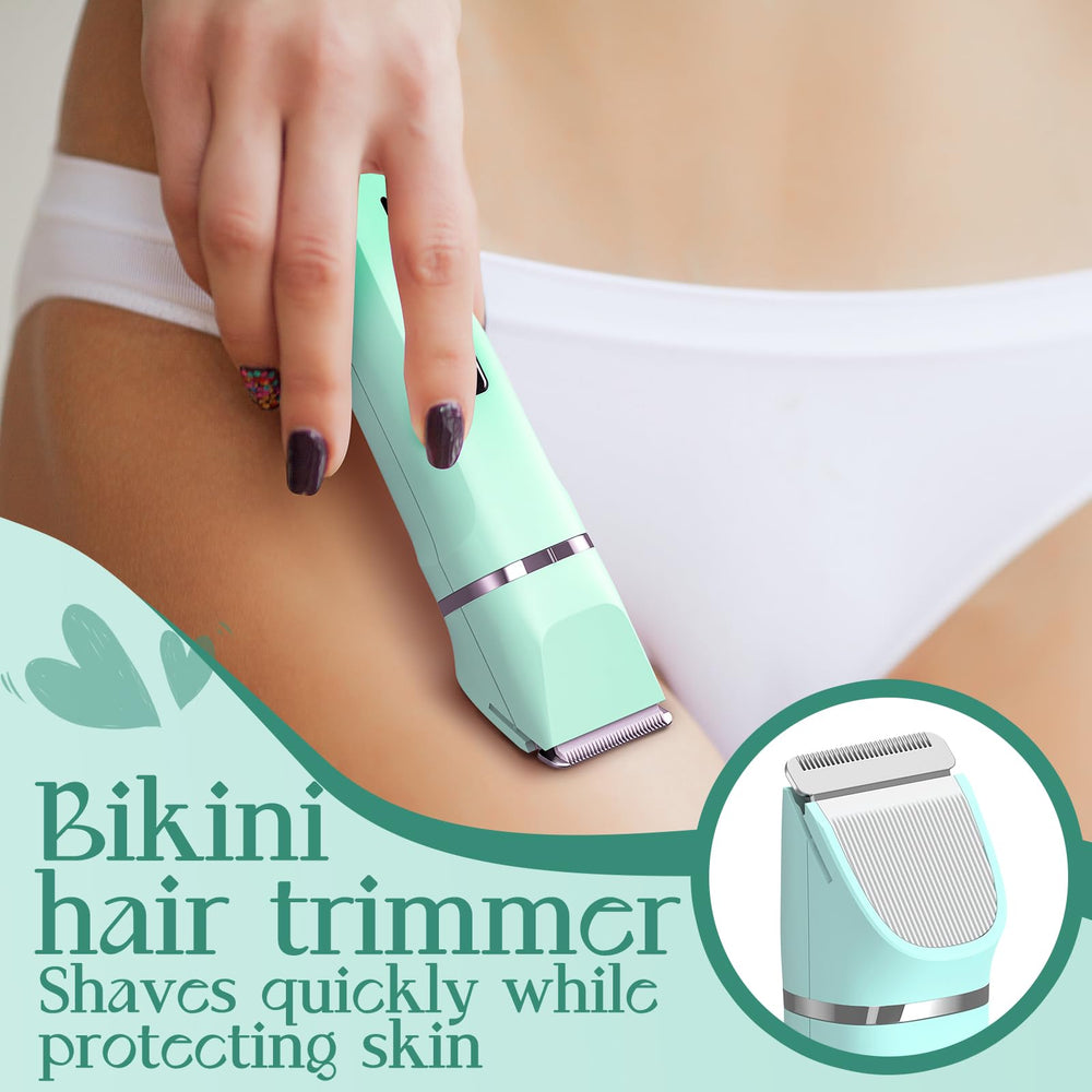Risina waterproof IPX7 shaver shown for wet or dry use