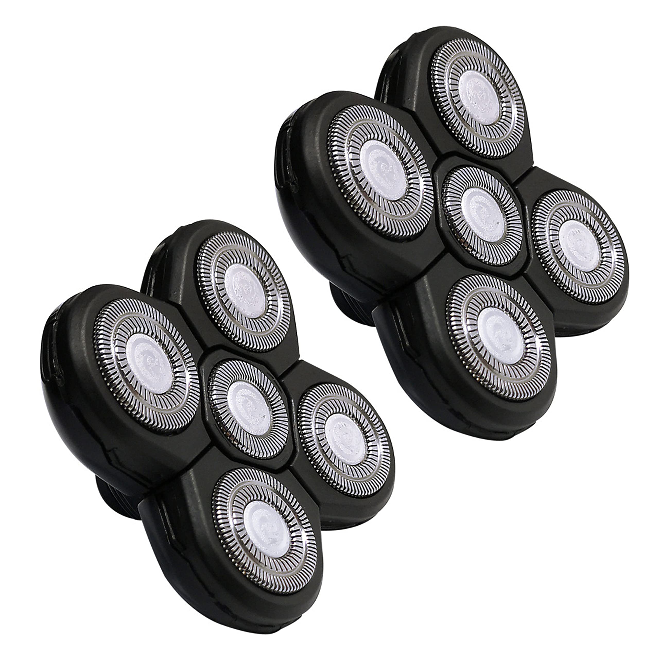 Ritammi 5-in-1 razor heads closeup with five flex blades for precise contouring.