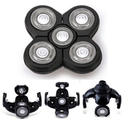 Ritammi razor heads shown for wet and dry use versatility.