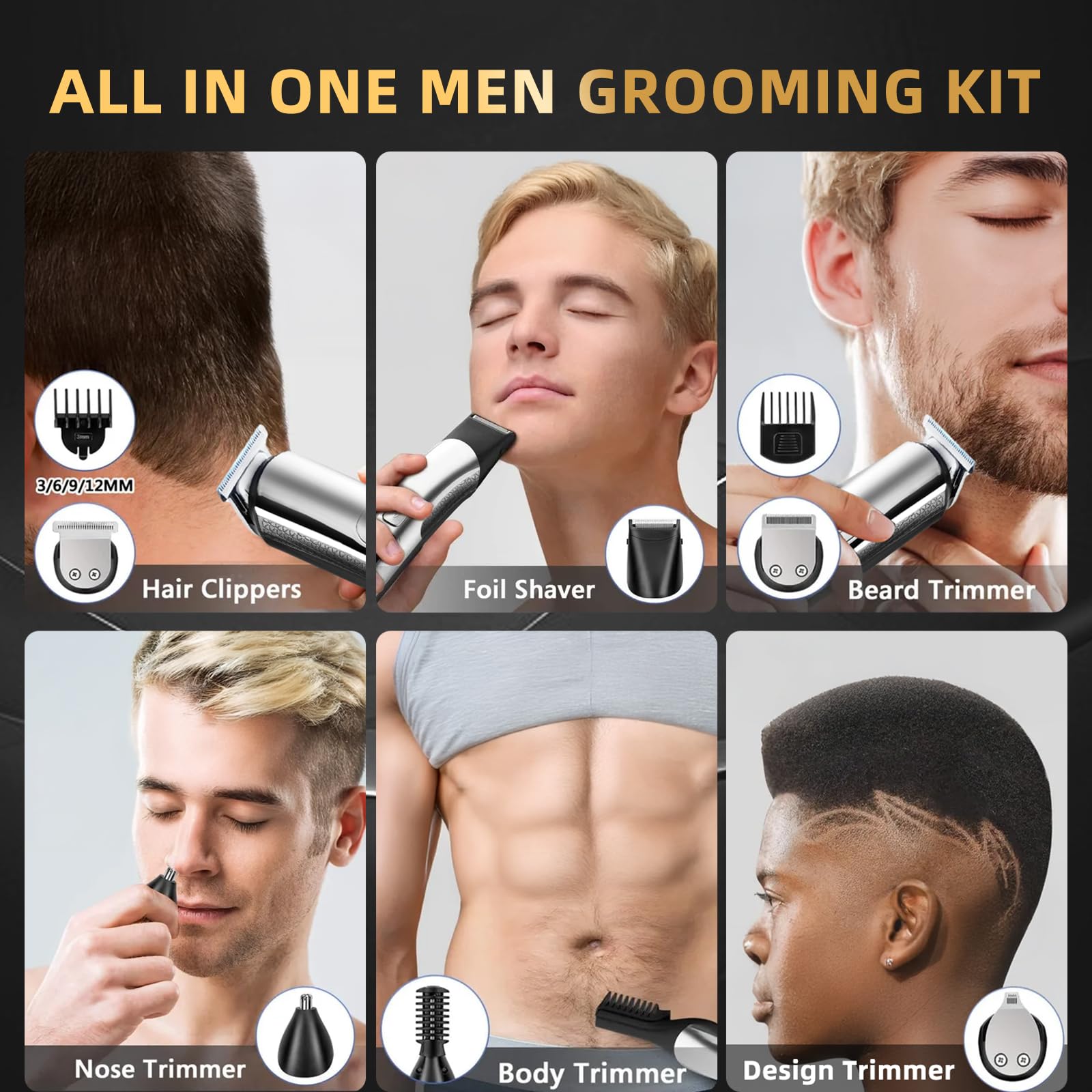 ritarga nose hair trimmer detail highlights precise grooming across facial hair.