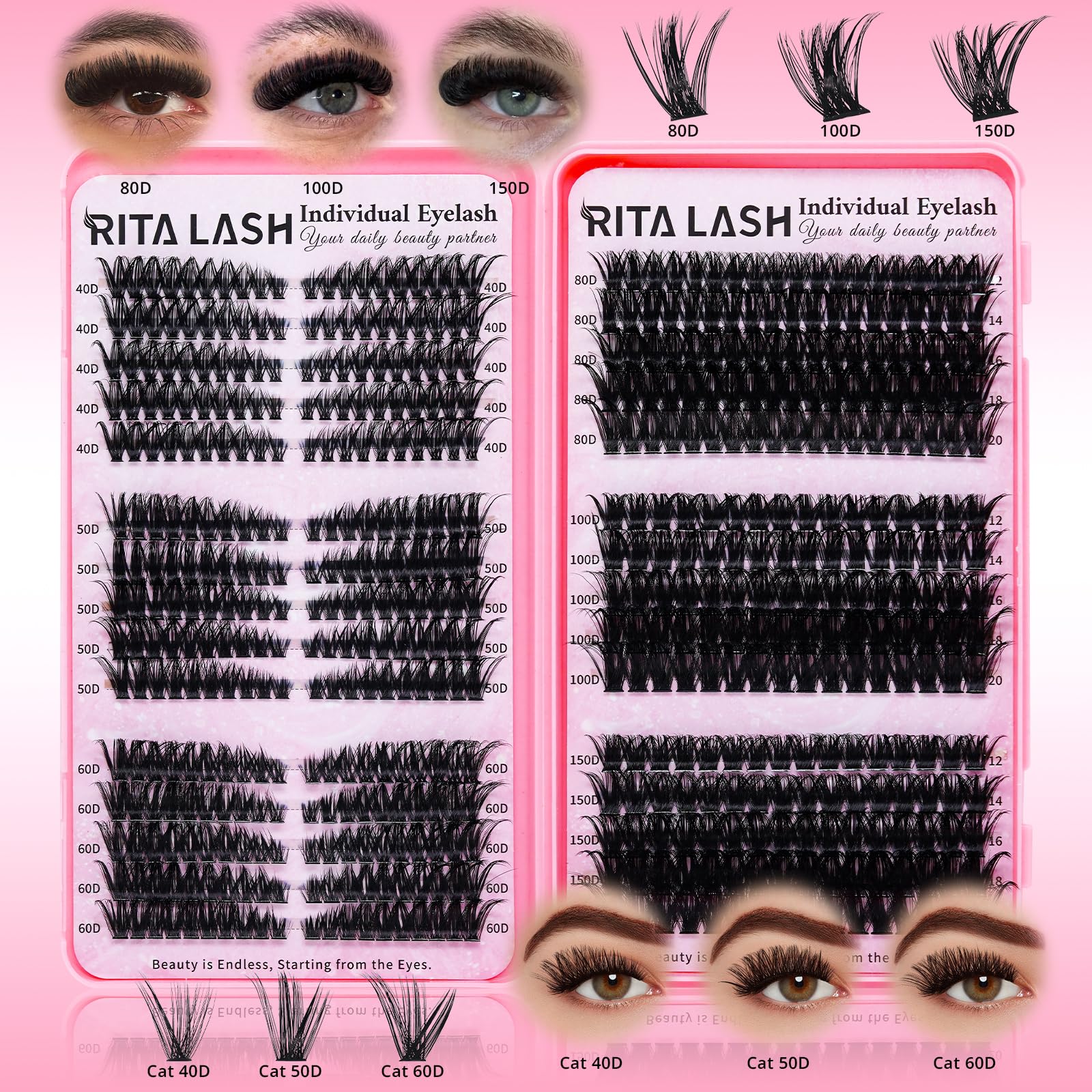 RITALASH cat eye look demo image showing defined eye definition