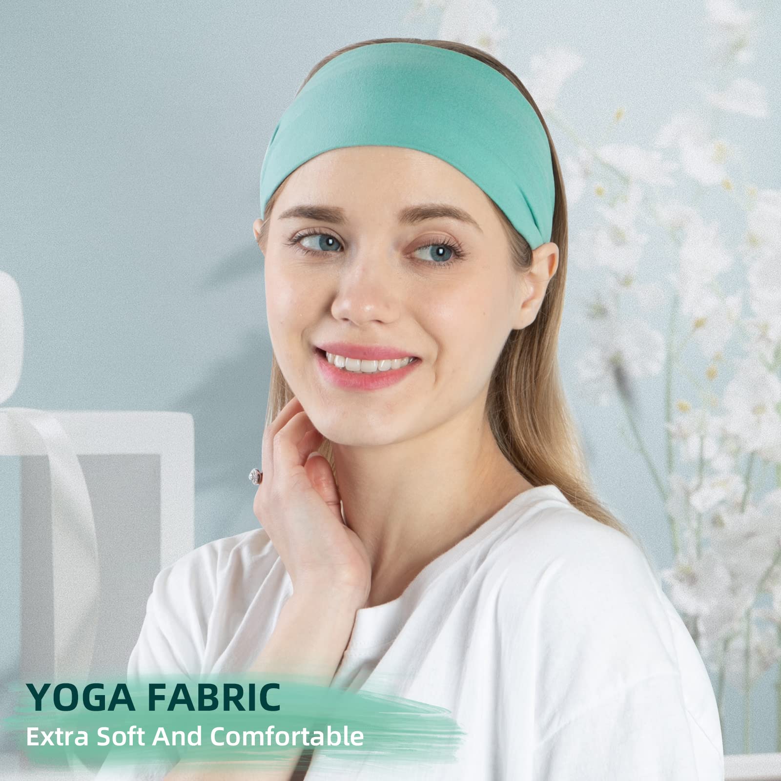 RITOPER headbands running hair wrap shows sweat-wicking performance for outdoor workouts.
