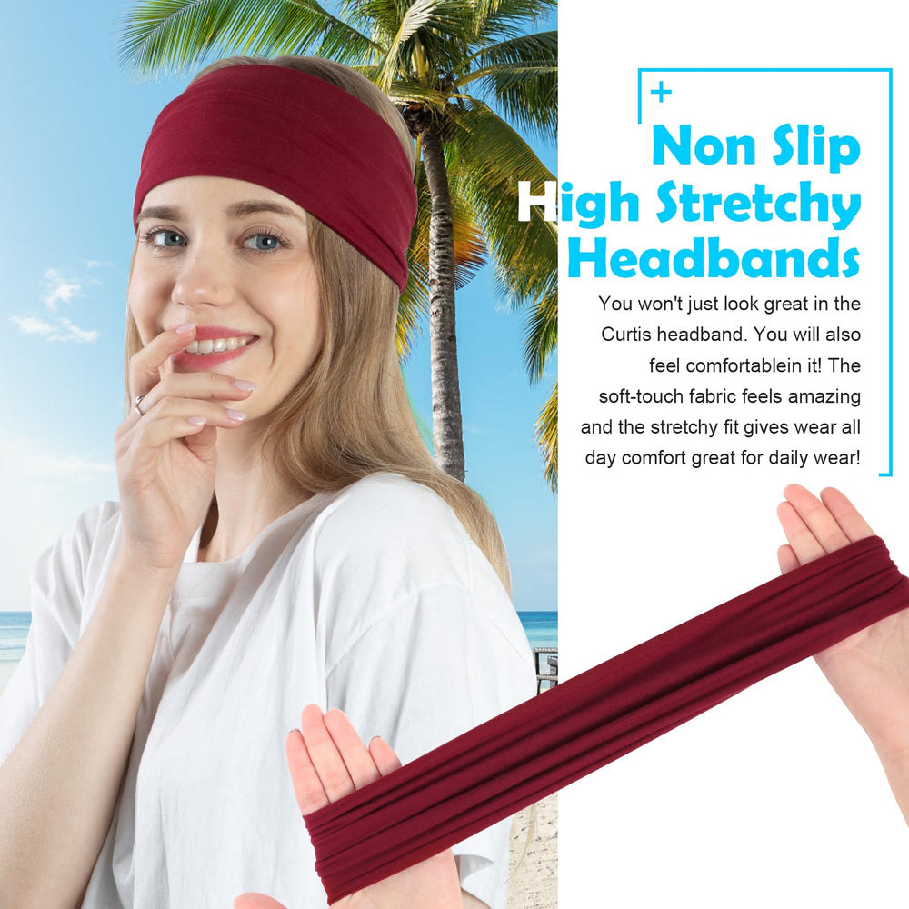 RITOPER headbands sweat-wicking band demonstrates forehead moisture control during activity