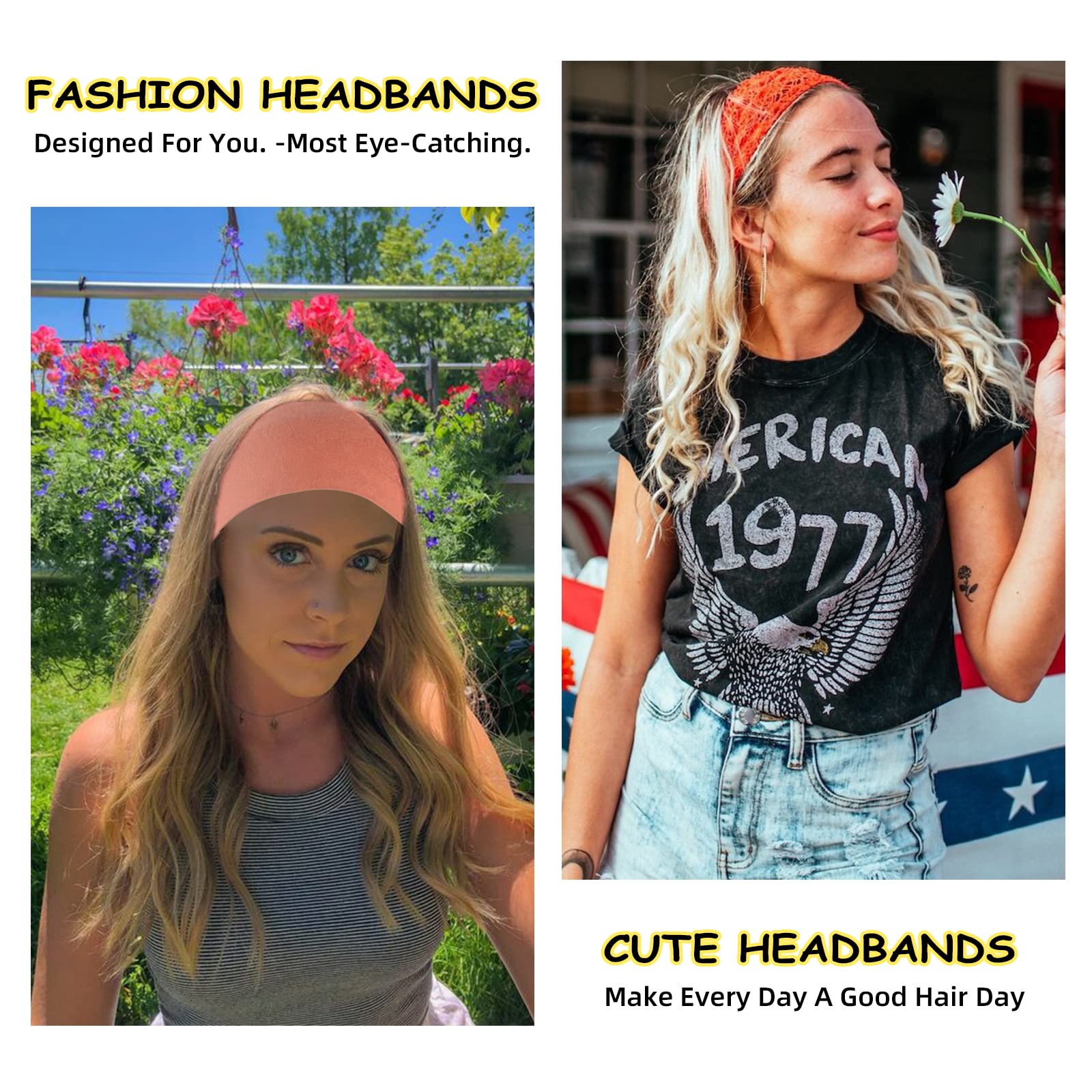 RITOPER wide-band style headband demonstrates versatile fashion for daily activities.