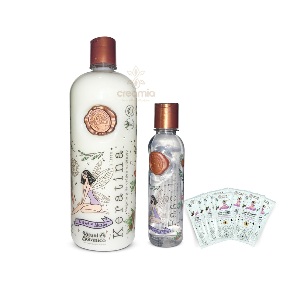Ritual Botanico Organic Keratin 1L bottle shows frizz-free potential